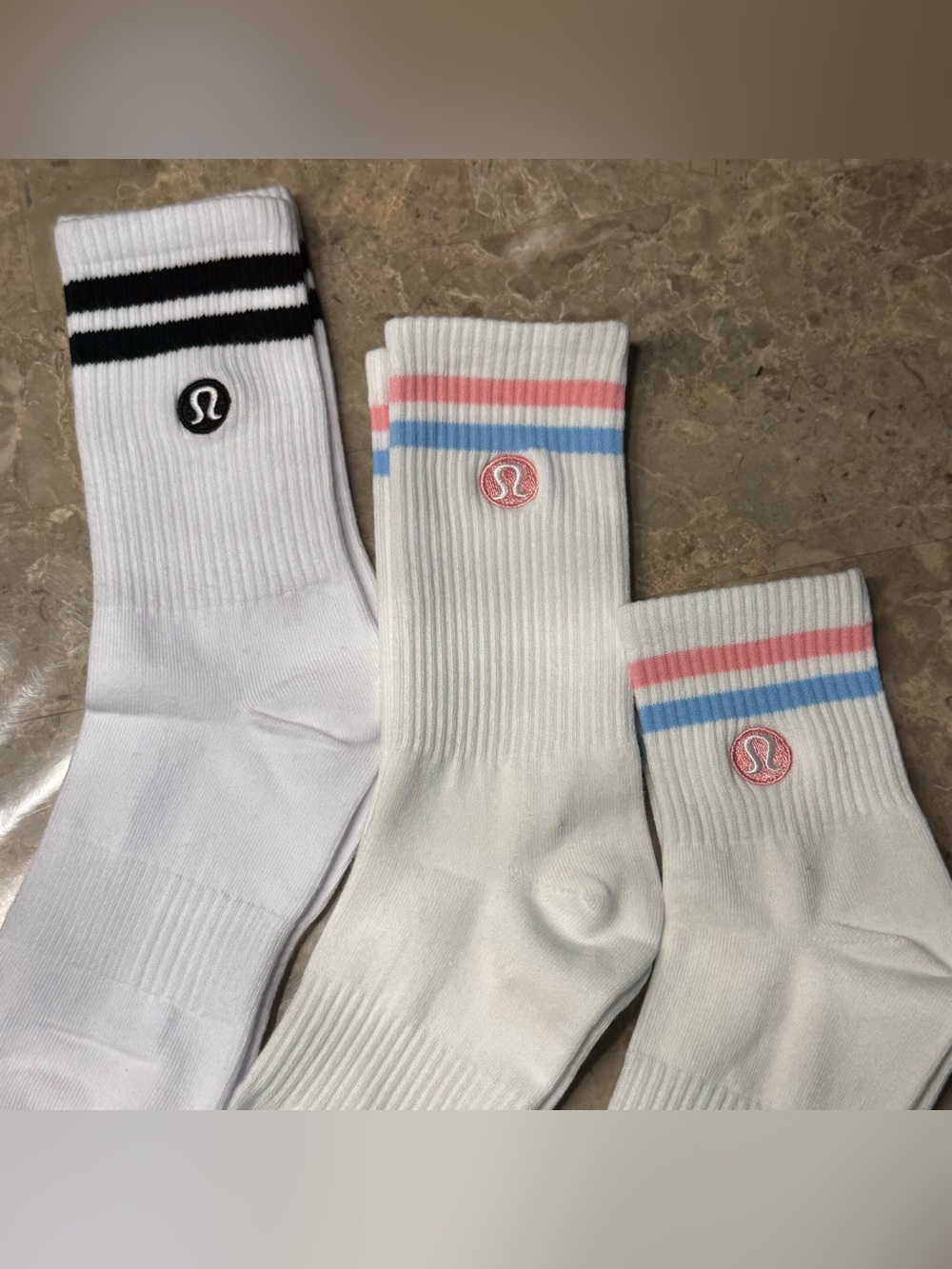New Women’s Lululemon Athletica Socks 
3 pairs Size Medium Daily Essential Socks